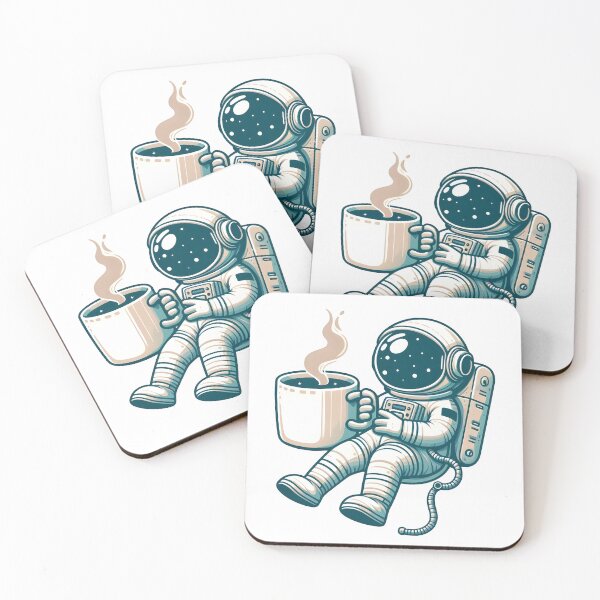 Item preview, Astronaut Drinking Coffee Space Lover  designed and sold by Smoking_Animals .