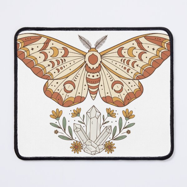 Item preview, Mystical Celestial Moth Sticker - Cottagecore Crystal Quartz & Floral Witchy Art designed and sold by BestChoiceService.