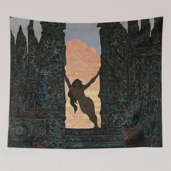 Item preview,  Holy entrance to the Slavic mystery place - Dark Symbolist Fantasy Art Ancient Temple for Gothic Art Lovers  designed and sold by RickE.
