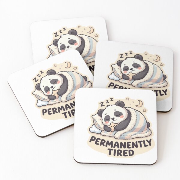Item preview, Permanently Tired Panda Sticker designed and sold by CutePlix.