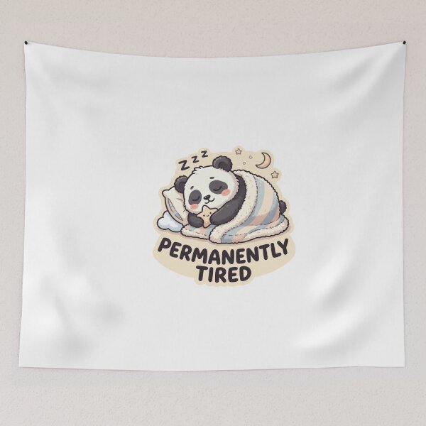 Item preview, Permanently Tired Panda Sticker designed and sold by CutePlix.