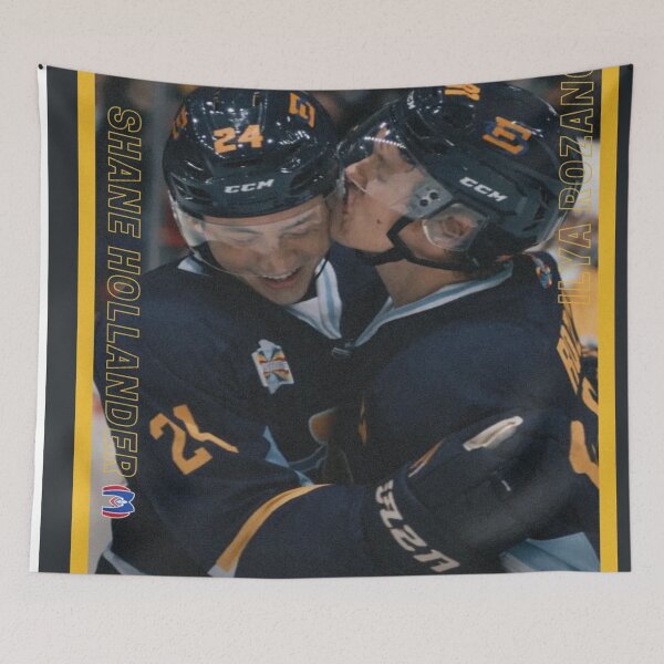Item preview, Heated Rivalry Hockey Poster Kiss Hollanov Shilya designed and sold by tracynguyen23.