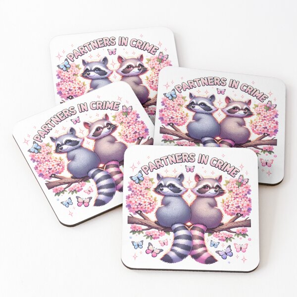 Item preview,     Kawaii Raccoons with Cherry Blossoms designed and sold by DewCreates.