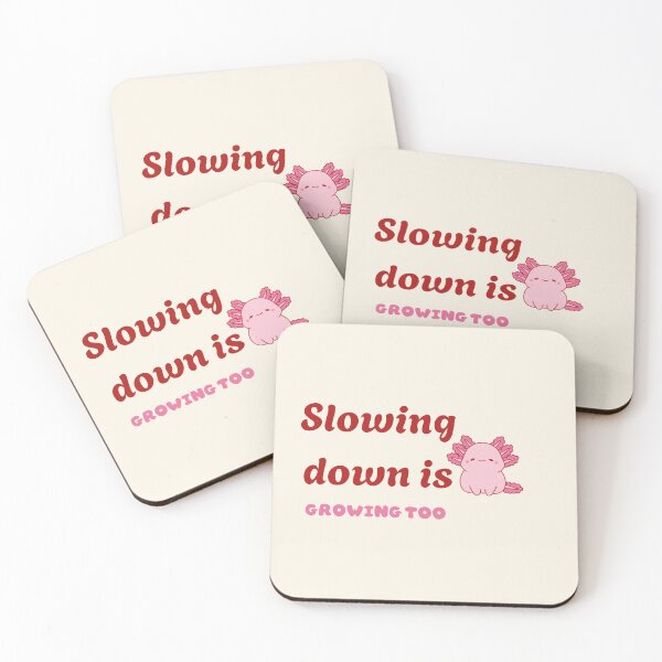 Item preview, Slowing Down Is Growing Too Cute Pink Axolotl Retro designed and sold by فيلورا95.