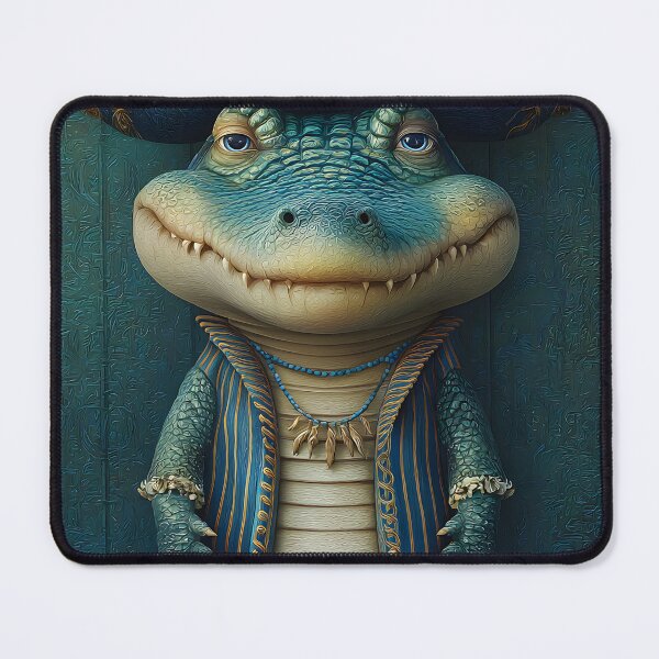 Item preview, Charming Pirate Alligator Character in Blue Outfit designed and sold by Artessie.