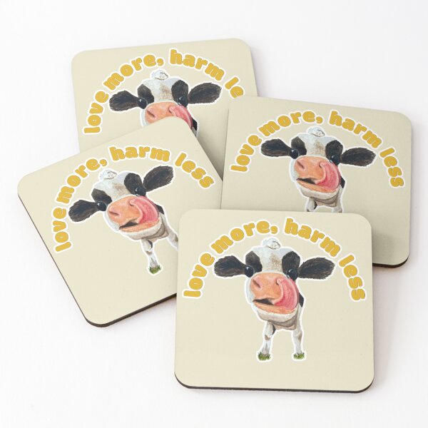 Item preview, Love More, Harm Less Chamomile the Cow designed and sold by Blackberries & Moss.