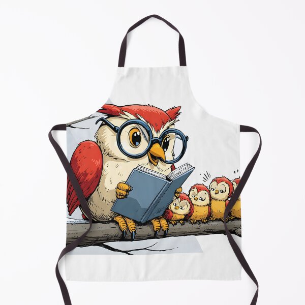 Item preview, Wise Owl Reading to Cute Baby Owls on a Branch designed and sold by Artessie.