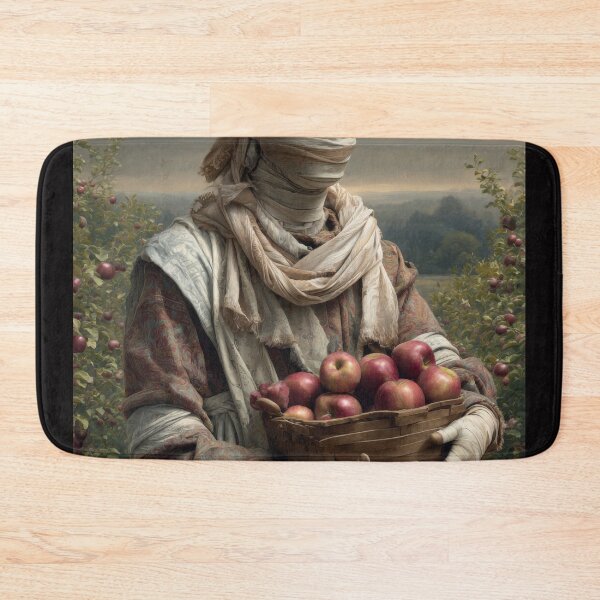 Item preview, Faceless Orchard Keeper with Basket of Red Apples designed and sold by Shannon Hilson.