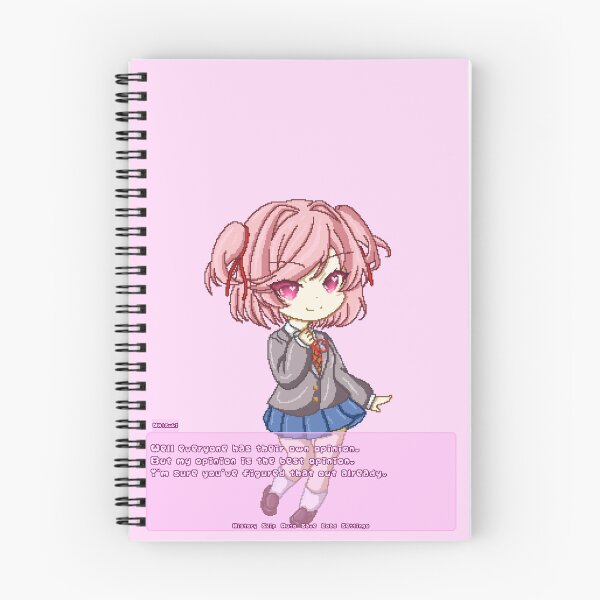 Item preview, Natsuki Doki Doki Literature Club pixel-art designed and sold by MiloBoo.
