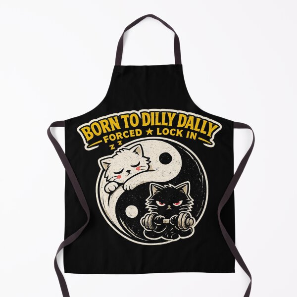 Item preview, Born To Dilly Dally Forced To Lock In Gym Cat Sticker designed and sold by VibeOffline Studio.