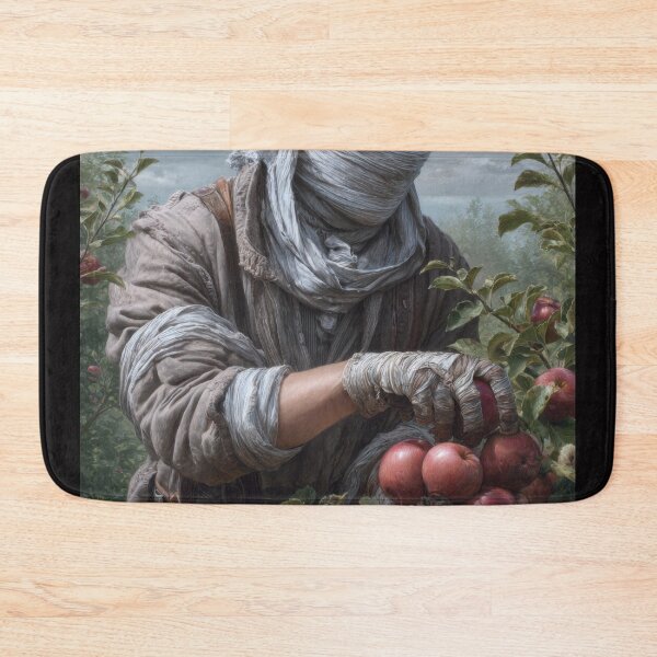 Item preview, Bandaged Orchard Harvester Picking Red Apples designed and sold by Shannon Hilson.