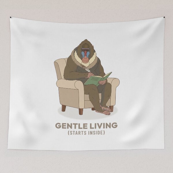 Item preview, Vintage Mandrill Journaling Cozy Aesthetic Vintage Illustration designed and sold by COZY VINTAGE animal.