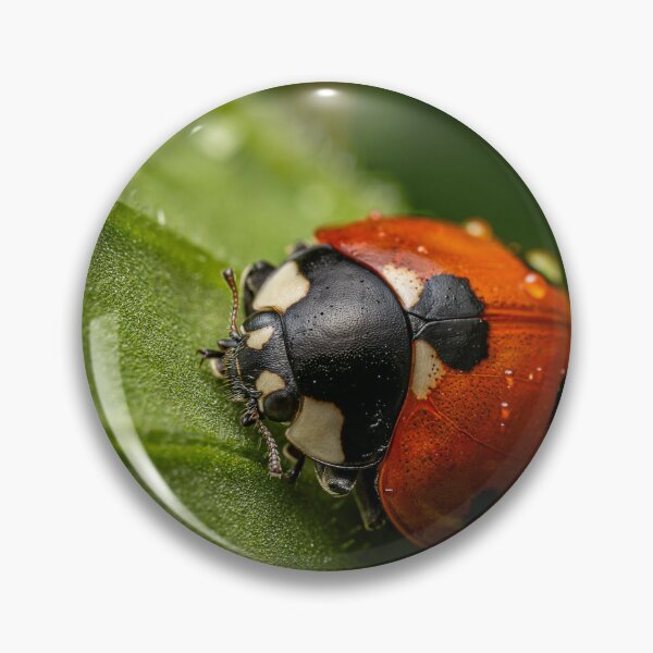 Item preview, Classic Red — Ladybug Macro on a Green Leaf designed and sold by Rabee Khalil Photography.