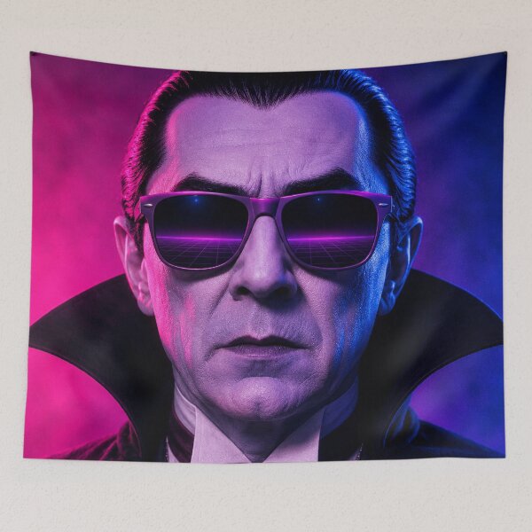 Item preview, Retro 80s Neon Synthwave Dracula - Prince of Radness designed and sold by TobinHood.