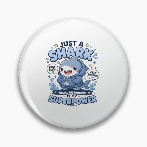 Item preview, Just A Shark With Super Powers | Kawaii Shark designed and sold by Noxivora.
