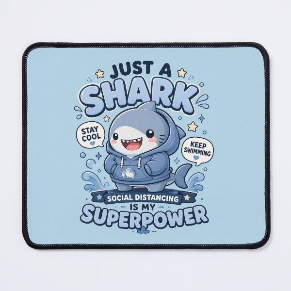 Item preview, Just A Shark With Super Powers | Kawaii Shark designed and sold by Noxivora.