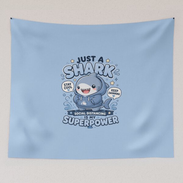 Item preview, Just A Shark With Super Powers | Kawaii Shark designed and sold by Noxivora.
