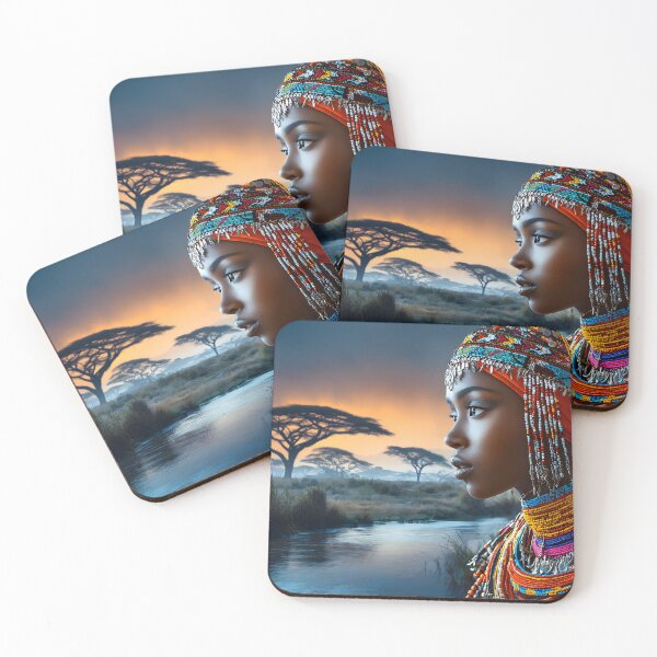 Item preview, Elegant African Woman Against Stunning Landscape designed and sold by Artessie.