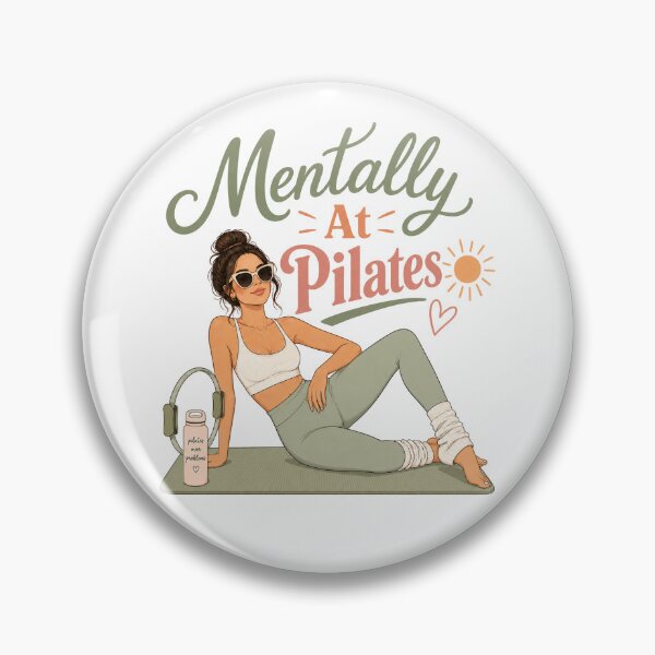 Item preview, Mentally At Pilates — Aesthetic Girl Pilates Mat Funny Quote designed and sold by SnortStudio.