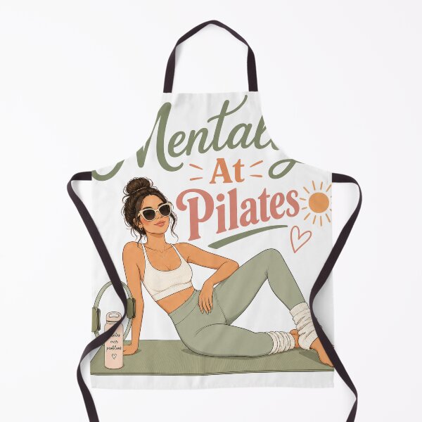 Item preview, Mentally At Pilates — Aesthetic Girl Pilates Mat Funny Quote designed and sold by SnortStudio.