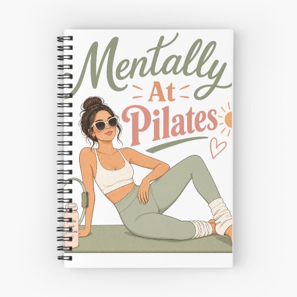 Item preview, Mentally At Pilates — Aesthetic Girl Pilates Mat Funny Quote designed and sold by SnortStudio.