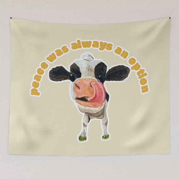 Item preview, Peace Was Always an Option Chamomile the Cow designed and sold by Blackberries & Moss.