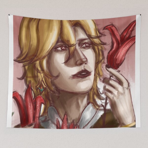 Item preview, Kaveh with Scarlet Flowers | Genshin Impact Aesthetic Portrait designed and sold by fishilx.