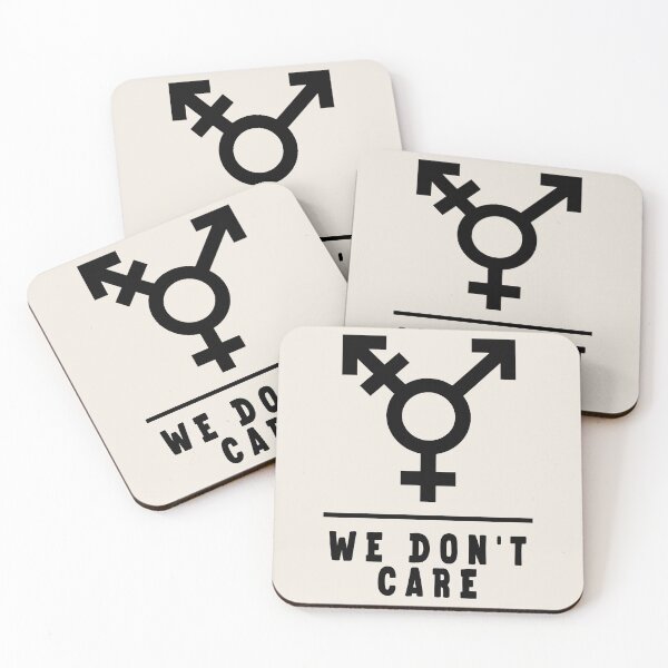 Item preview, We Don't Care black, Gender neutral, Human First, Gender Never Matters designed and sold by re-make-.