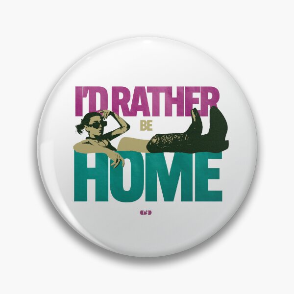 Item preview, Rather Be Home — Introvert Retro Collage Art designed and sold by Decorador de Corazones.