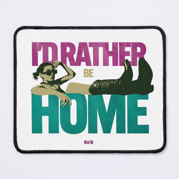 Item preview, Rather Be Home — Introvert Retro Collage Art designed and sold by Decorador de Corazones.