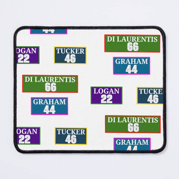 Item preview, Vintage Sports Jersey Name and Number Collage Art in different colours 1 designed and sold by Kitishop.