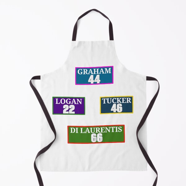 Item preview, Vintage Sports Jersey Name and Number Collage Art in different colours 1 designed and sold by Kitishop.
