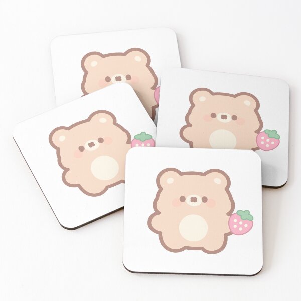 Item preview, Strawberry Bear | Cute Kawaii Bear with Strawberry Sticker designed and sold by gabbycore.