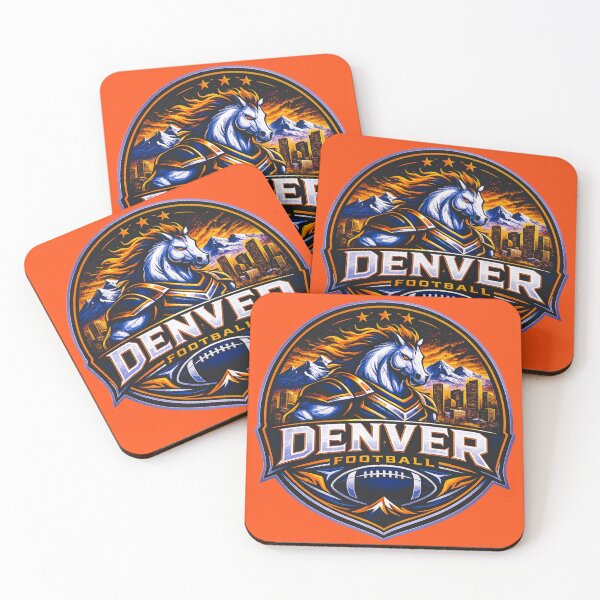 Item preview, Denver Football Mountain Skyline Sports Logo Shirt designed and sold by TKOprintdesigns.