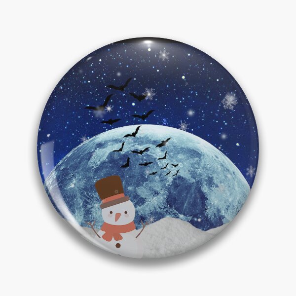 Item preview, Spooky Gothic snowman Under full Moon. designed and sold by FahdSpaceArt.