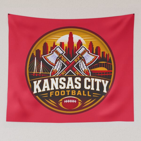 Item preview, Kansas City Football Retro Sports Emblem Shirt designed and sold by TKOprintdesigns.