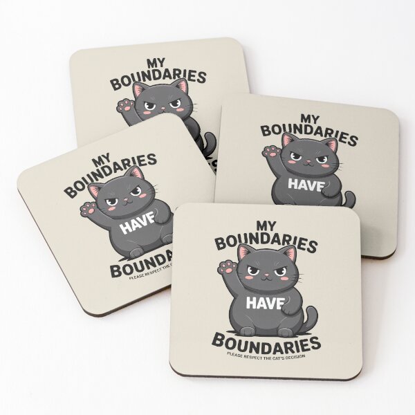 Item preview, Funny Introvert Cat Boundaries Quote designed and sold by GrafTeesLab.