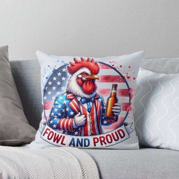 Item preview, Fowl and Proud - Funny Patriotic American Rooster BBQ designed and sold by Testarossi Designs.