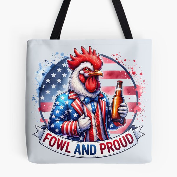 Item preview, Fowl and Proud - Funny Patriotic American Rooster BBQ designed and sold by Testarossi Designs.