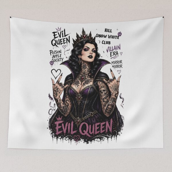 Item preview, Evil Queen Gothic Tattoo Art – Dark Fairytale Villain Queen  designed and sold by The Sandy Design Store.