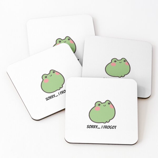 Item preview, Sorry I Fro-got | Cute Kawaii Frog Sticker designed and sold by gabbycore.