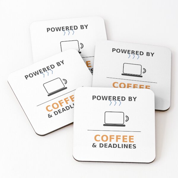 Item preview, Powered By Coffee And Deadlines designed and sold by OfficeFighter.