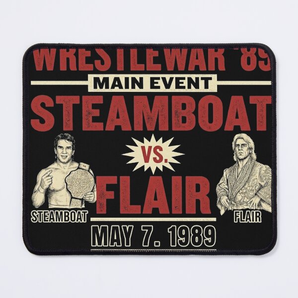 Item preview, WrestleWar 89 Steamboat vs Flair Vintage Boxing Style Wrestling Tee designed and sold by The Irish Whip.