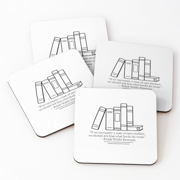 Item preview, If We Encounter a Man of Rare Intellect, We Should Ask What Books He Reads — Ralph Waldo Emerson Quote designed and sold by The Prose Atelier.