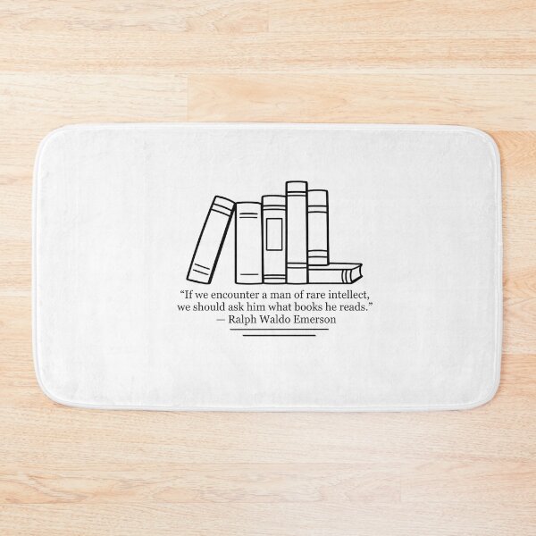 Item preview, If We Encounter a Man of Rare Intellect, We Should Ask What Books He Reads — Ralph Waldo Emerson Quote designed and sold by The Prose Atelier.