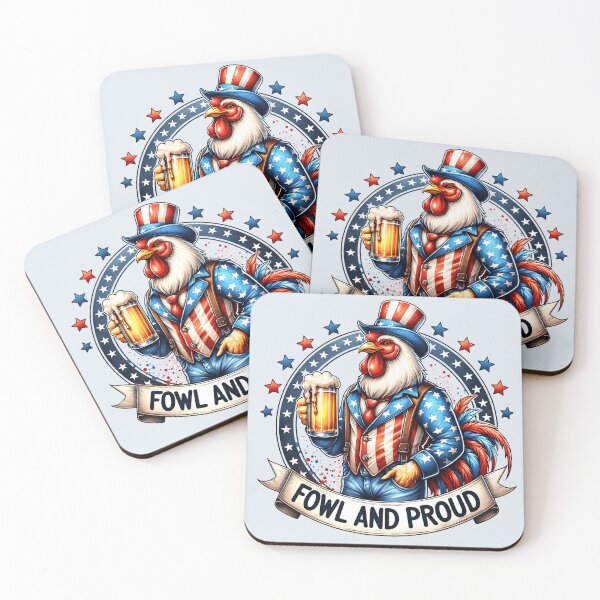 Item preview, Fowl and Proud - Funny Patriotic American Rooster Uncle Sam designed and sold by Testarossi Designs.
