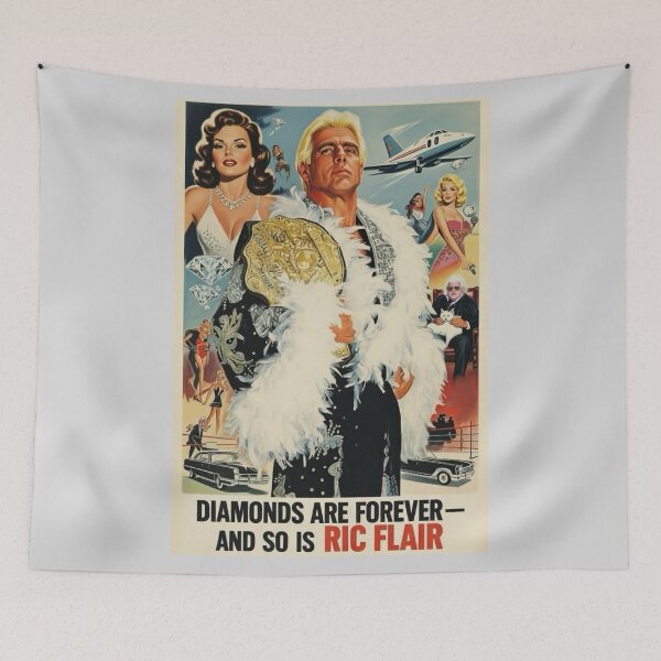 Item preview,  Flair Diamonds Are Forever Parody Poster – Nature Boy Wrestling Legend Vintage Style Art designed and sold by The Irish Whip.