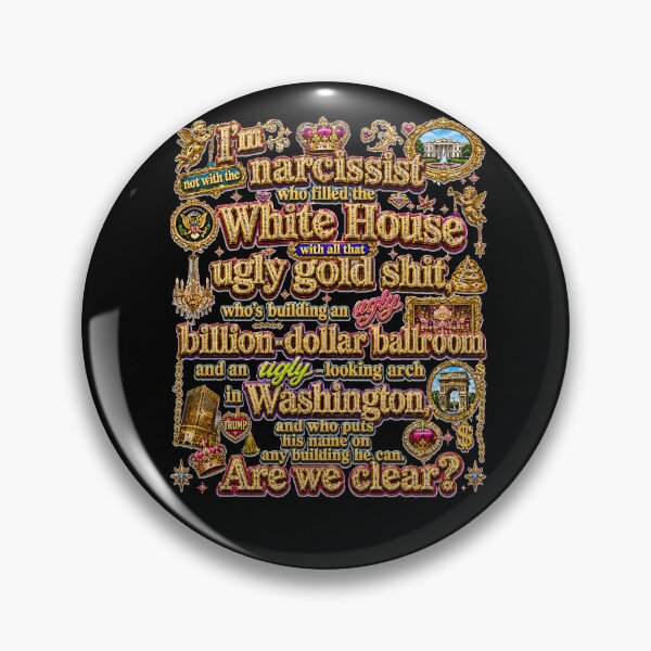 Item preview, Trump Ugly Gold  White House Satire designed and sold by CoolCrazyQuirky.
