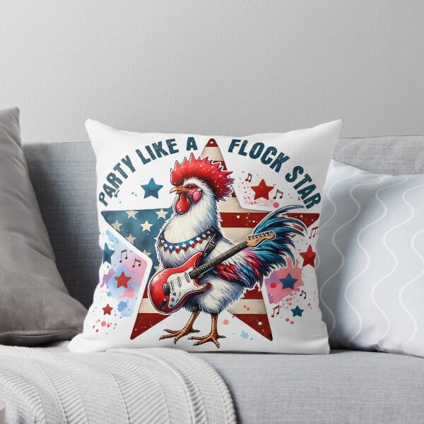 Item preview, Party Like A Flock Star - Funny Patriotic American Rooster Guitar designed and sold by Testarossi Designs.