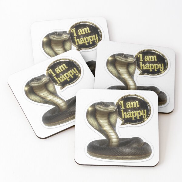 Item preview, Funny I Am Happy Cobra Snake Sticker designed and sold by QutteshopLM .